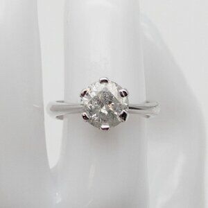 Estate 2.50ct Round Brilliant Natural Diamond Platinum Wedding Ring